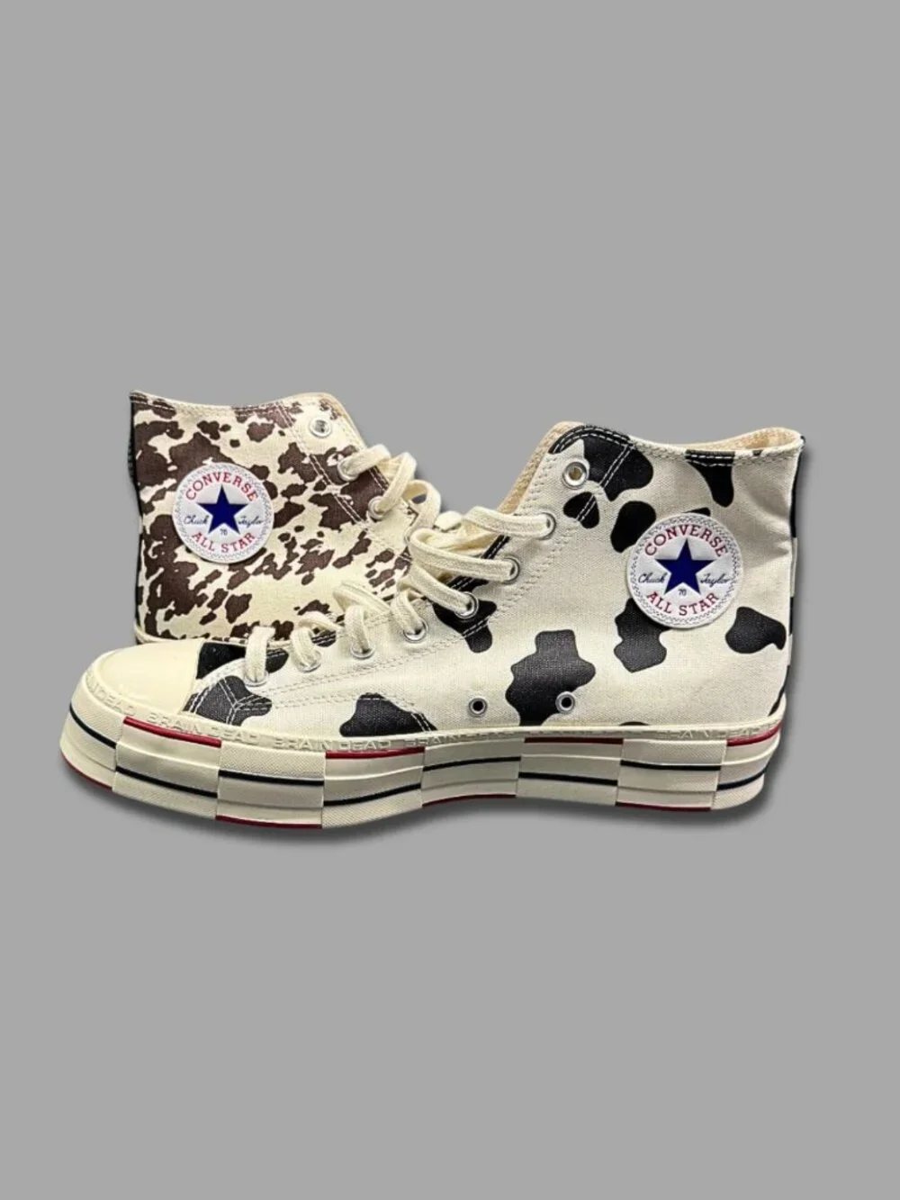 CONVERSE x BRAIN DEAD Chuck 70 Hi Cow Print High Top Sneakers Sz 11 169946C - Picture 6 of 11